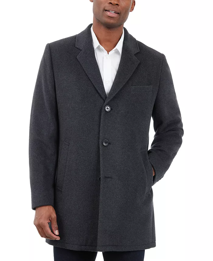 Men's Wool-Blend Car Coat - thumbnail 10