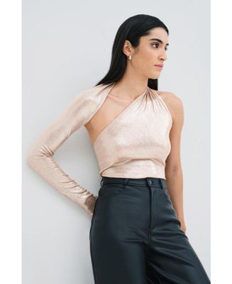 Women's Manhattan Metallic One Shoulder Top