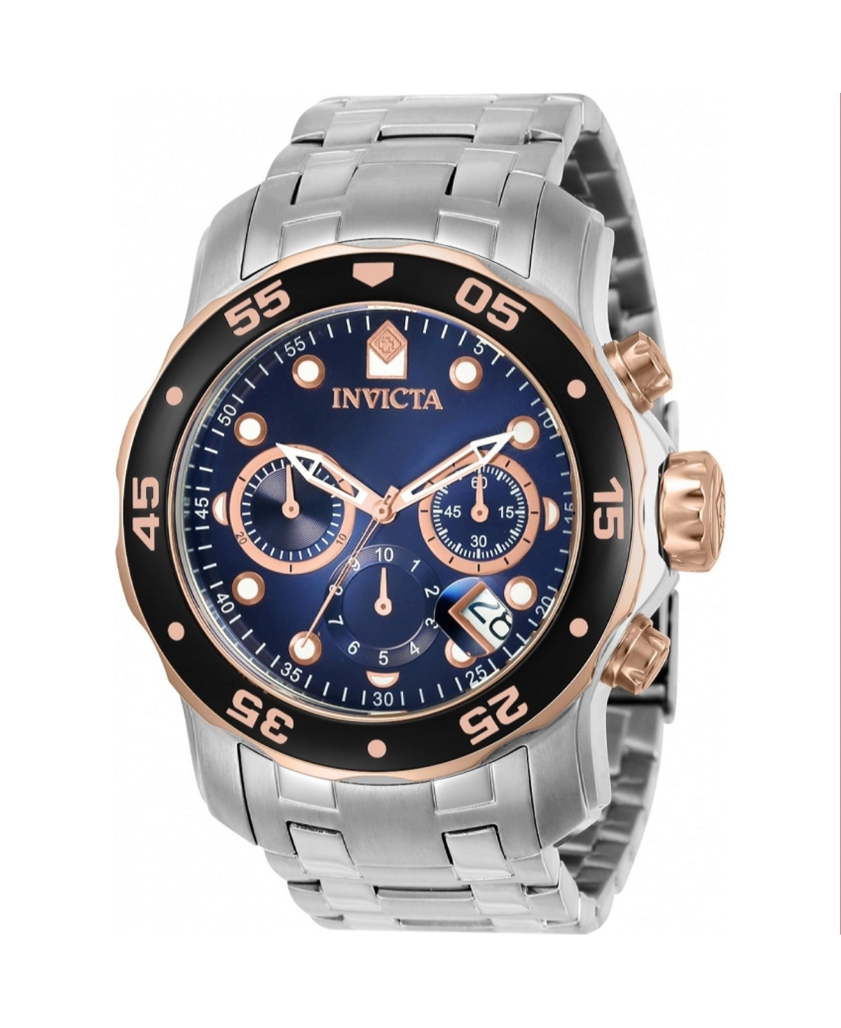 Men's 80038 Pro Diver Quartz Chronograph Blue Dial Watch - Blue