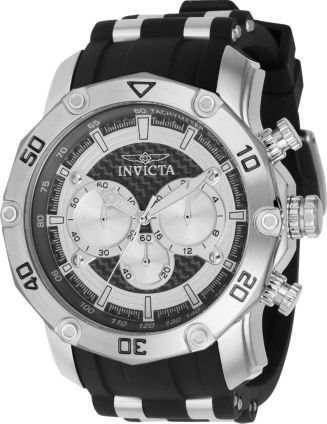 Invicta Men's 37718 Pro Diver Quartz Chronograph Silver, Grey Dial ...