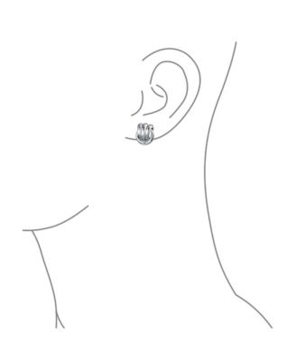 Fashion Rope Cable Love Knot Clip-On Earrings Silver Gold Tone Plated For Non-Pierced Ears