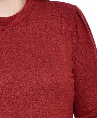 Petite Long Sleeve Two-Fer Top