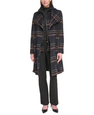 Womens Wool Blend Belted Wrap Coat, Created for Macys
