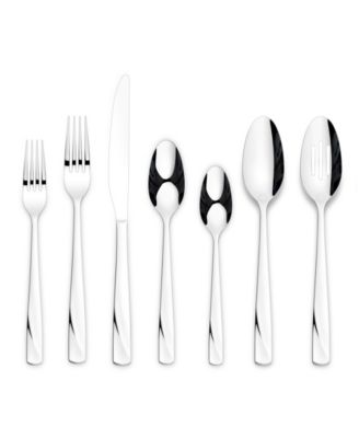 Rhoda Mirror 42 Piece Flatware Set with Wire Caddy, Service for 8 