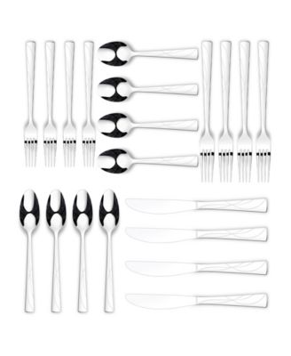 Jara Mirror 42 Piece Flatware Set with Wire Caddy, Service for 8 