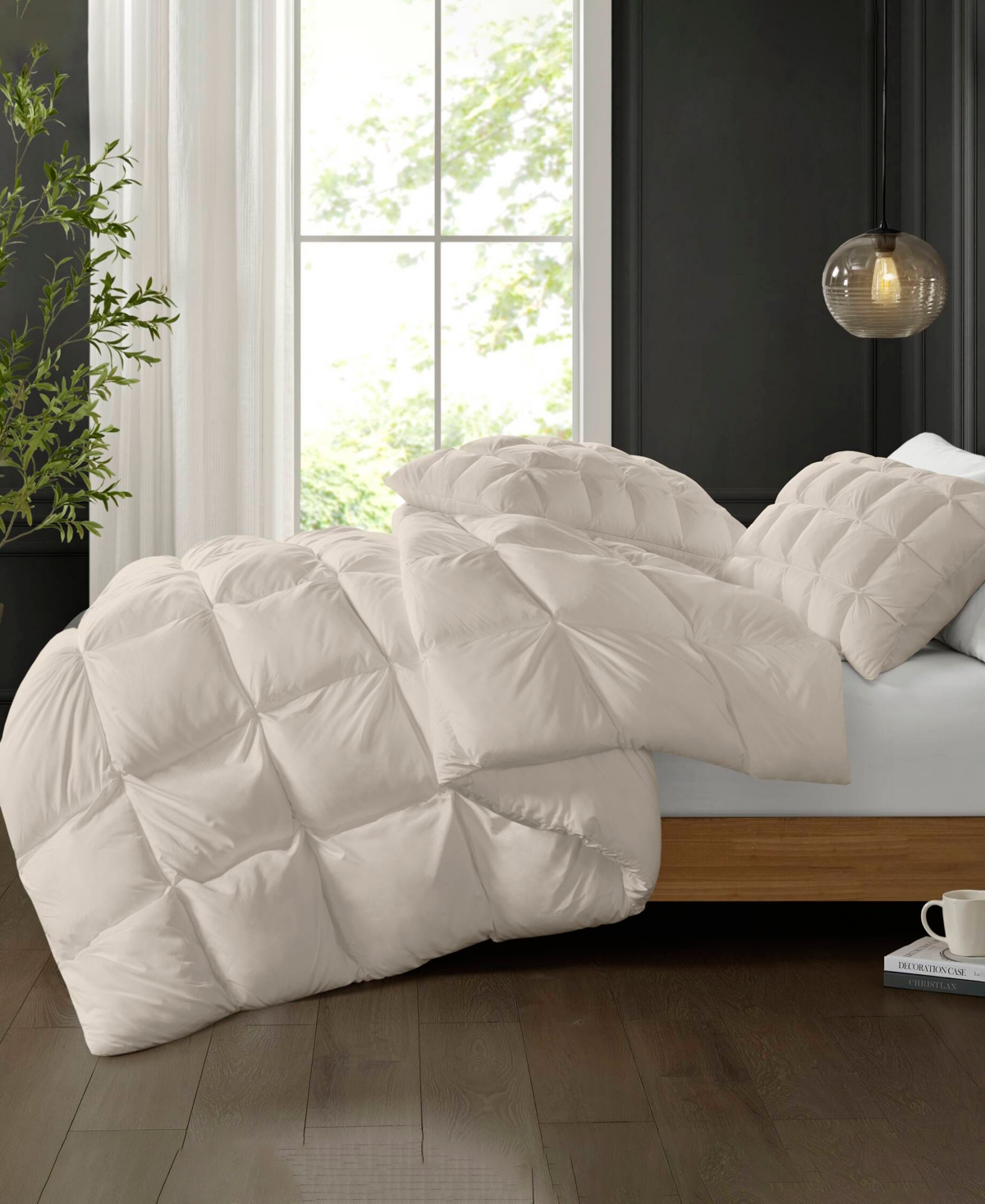Madison Park Stay Puffed Overfilled Down Alternative Comforter, Full/queen In Brown