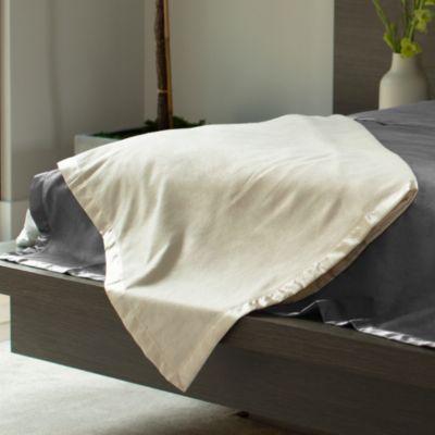 Fleece Blanket | Coconut Milk | Queen | Viscose Material | Satin Binding Border | Sized for Top of Bed | Ideal for Year Round Use