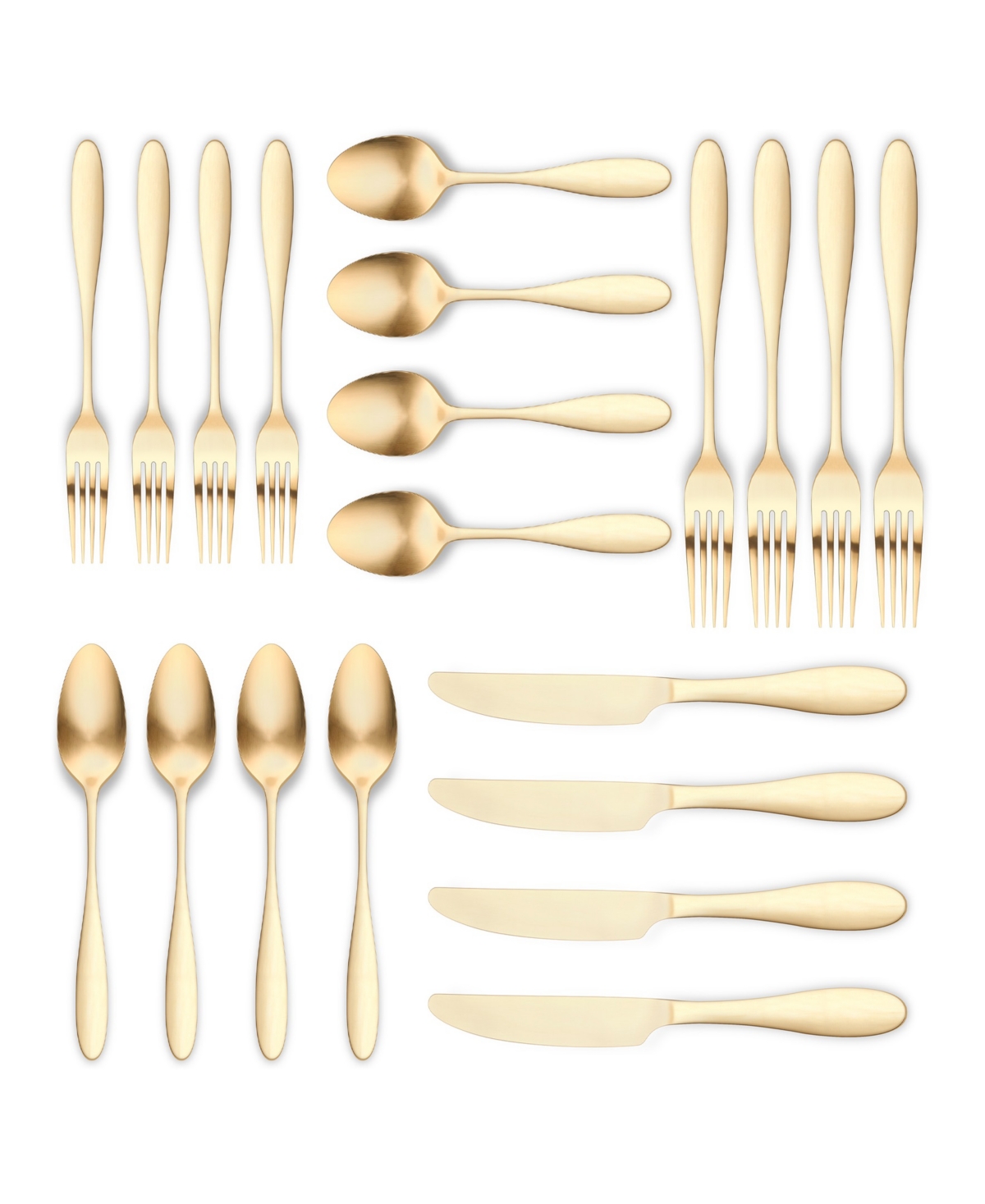 Ornative Amadea Service For 4 20 Piece Flatware Set In Gold
