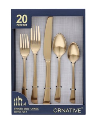 Abril 20 Piece Flatware Set, Service for 4 