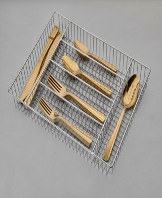 Alicja 42 Piece Flatware Set with Wire Caddy, Service for 8 