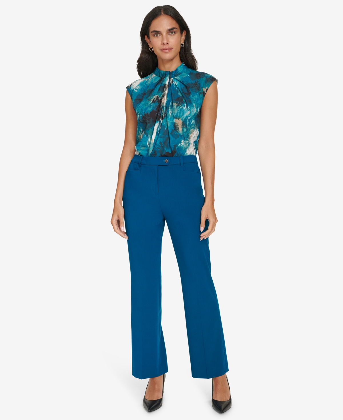 Calvin Klein Women's Mid-Rise Straight-Leg Pants