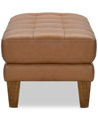 Niebee 47" Leather Cocktail Ottoman, Created for Macy's