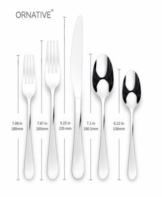 Noa Mirror 45 Piece Flatware Set, Service for 8 