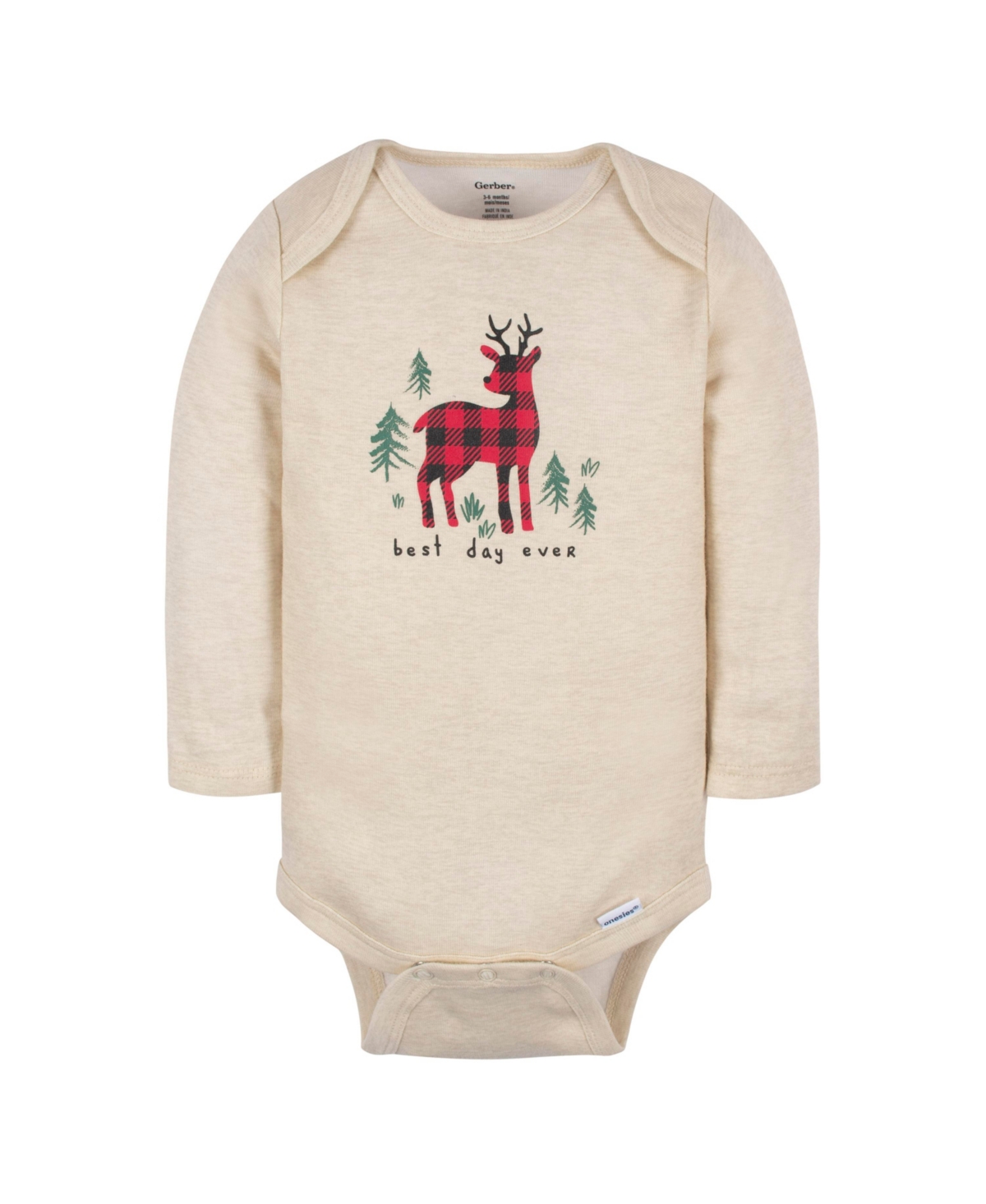 Gerber Baby GirlsLong Sleeve Onesies Bodysuits, 6-Pack - Deer