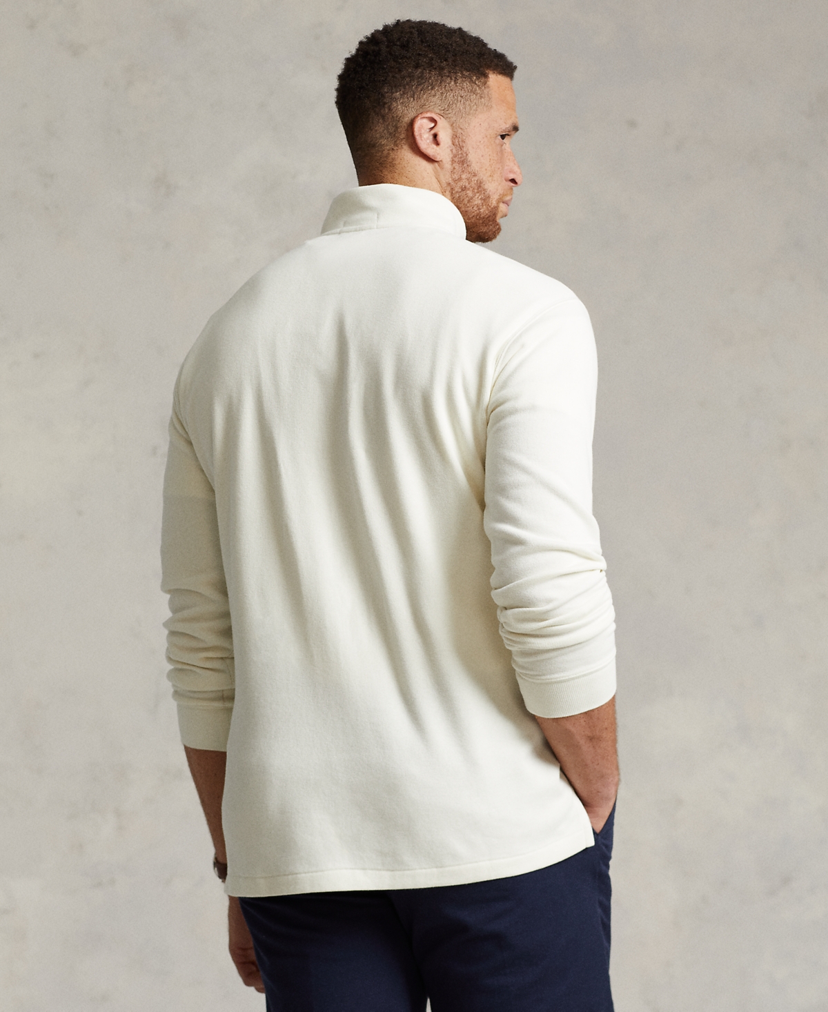 Polo Ralph Lauren Men's Big & Tall Estate-Rib Quarter-Zip Pullover