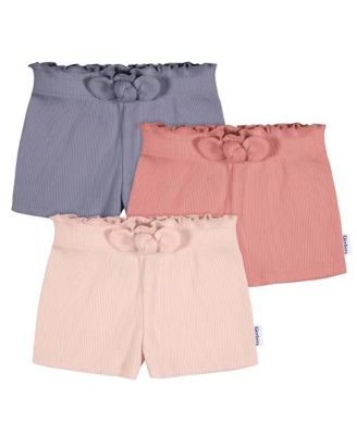 Toddler Girls Pull-On Knit Shorts, 3-Pack