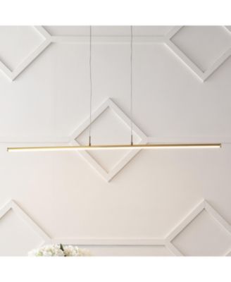 Conley 39.5" Dimmable Adjustable Integrated LED Metal Linear Pendant, Brass Gold