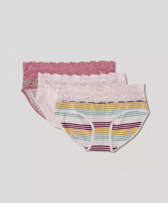 Women's Lace Waist Brief 3-Pack - thumbnail 10
