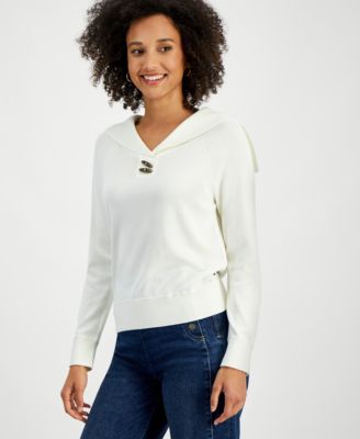 Nautica Jeans - Women's Sailor-Collar Long-Sleeve Sweater