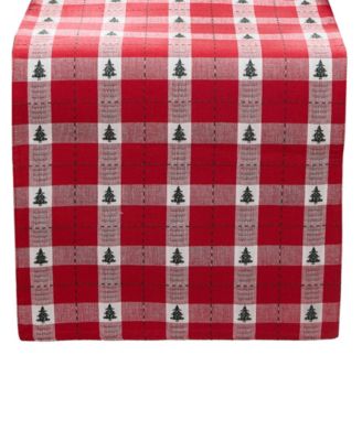 Sherwood Tree Dobby Cotton Table Runner, 70"x 13"