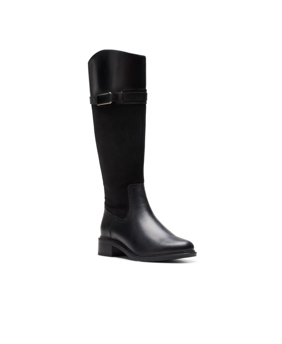 Clarks Women's Collection Maye Carly Tall Boots In Black Leather