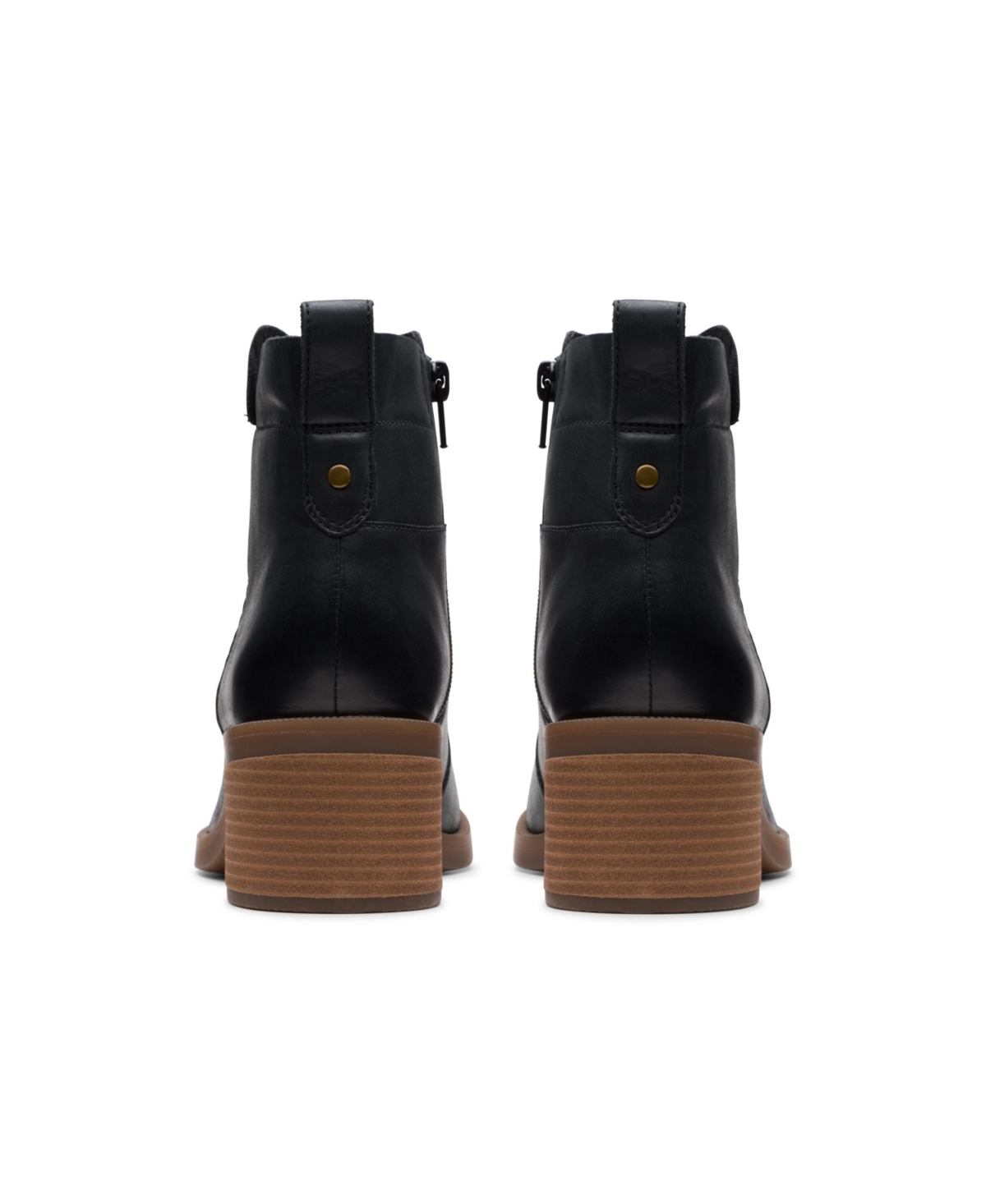 Clarks Lileigh Charm Leather Boot In Black Leather