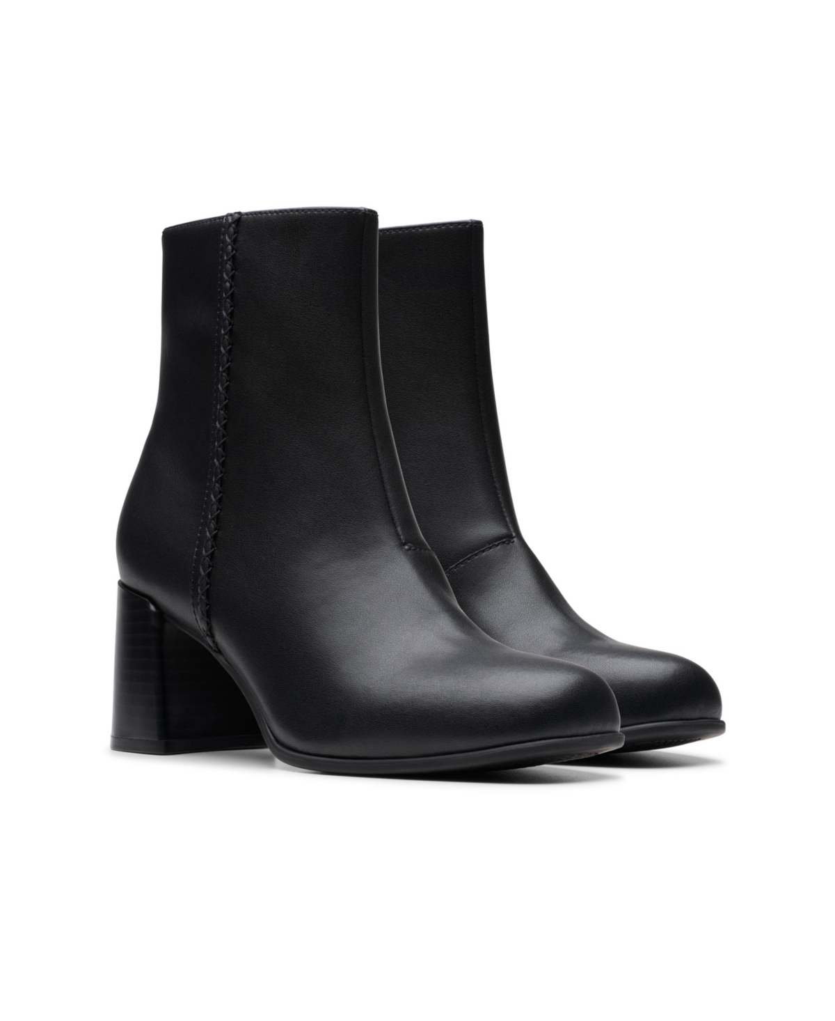 Clarks Keirsta Faye Leather Bootie In Black Leather