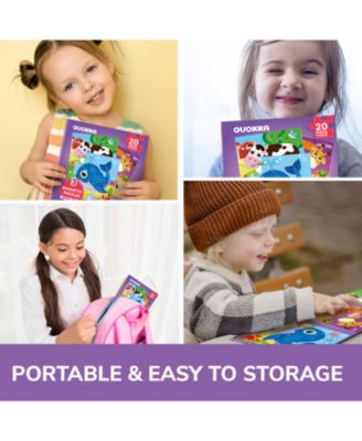 20/24/36 Pcs Travel Magnetic Puzzles for Toddlers 3-5