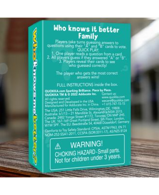 Who Knows Me Better? - Teens & Family Card Trivia Game | Fun Learning & Educational Questions for Teens & Families