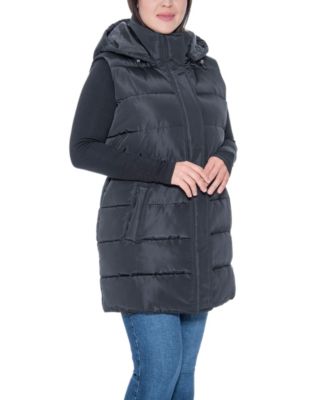 Plus Size Puffer Vest With Drawstring Waist
