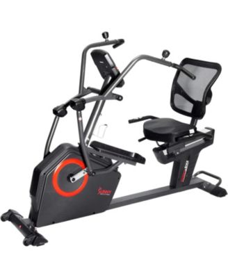Electromagnetic Recumbent Cross Trainer Exercise Elliptical Bike w/Arm Exercisers, Exclusive SunnyFit App Bluetooth Connectivity