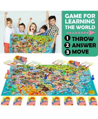 Geography Board Game for Kids - Certifed for 6+ years, Recommended Age 8-12 years