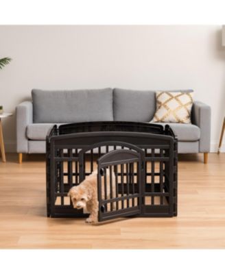 USA 24" Exercise 4-Panel Pet Playpen with Door, Dog Playpen, Puppy Playpen, for Puppies and Small Dogs, Keep Pets Secure, Easy Assemble, Fold It Down, Easy Storing, Customizable, Black