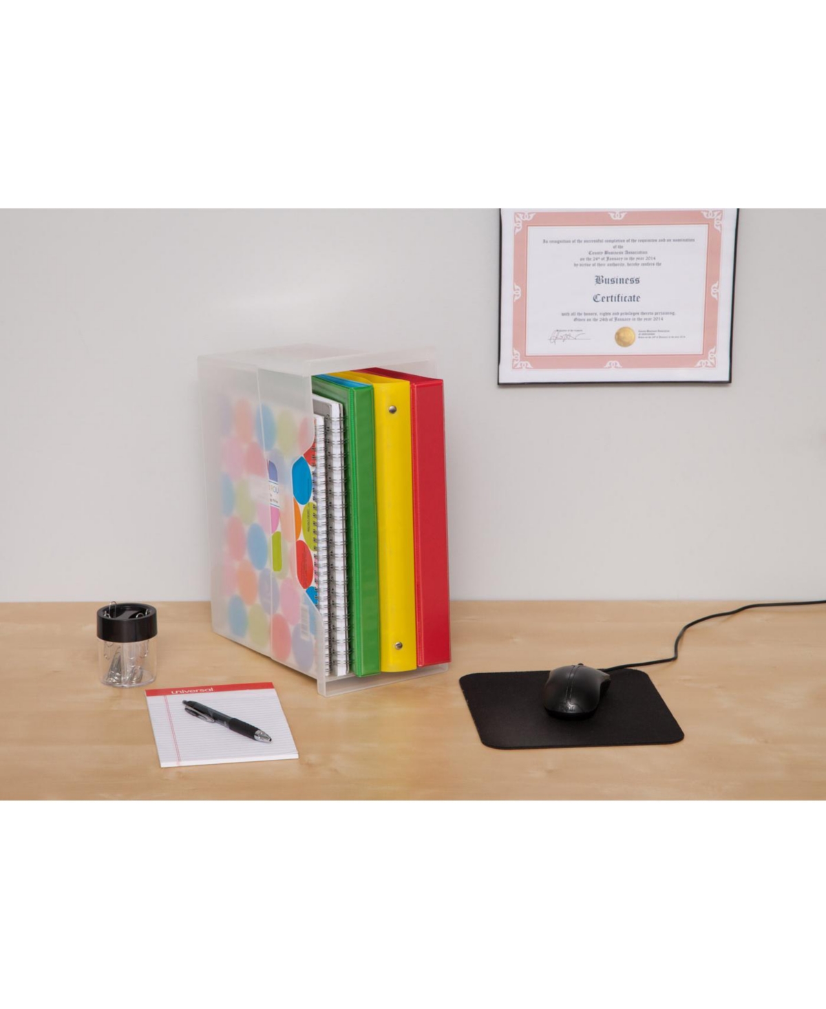 Iris Usa Medium Portable Desktop File Box with Open Lid, 6 Pack, Side Handles, Hanging File Folders, Tabs & Inserts, Letter Size, Magazines, Newspaper