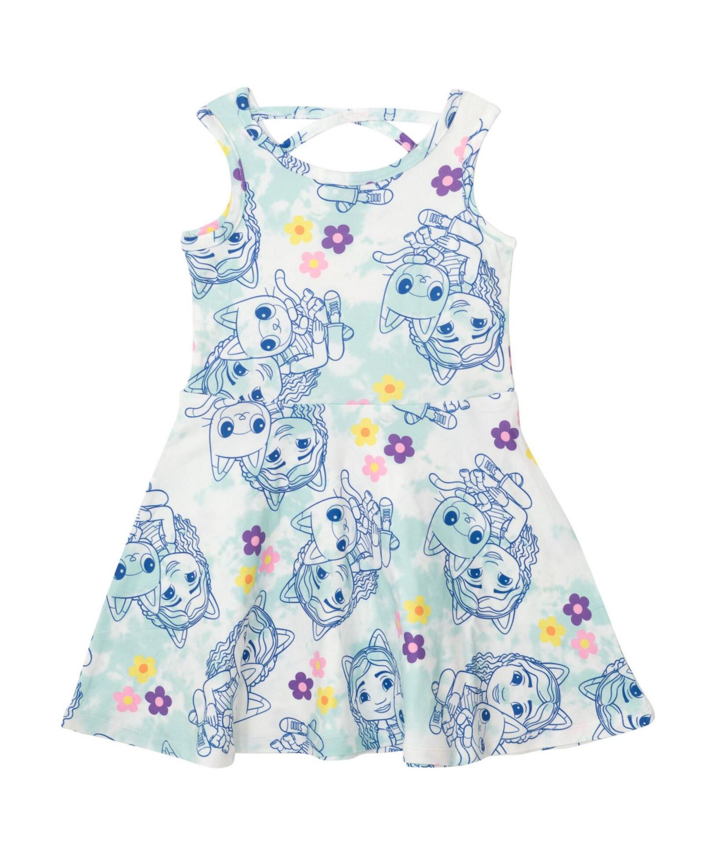 Платья Gabby's Dollhouse Sleeveless Skater Dresses для девочек, цвет: Розовый синий — фото 6