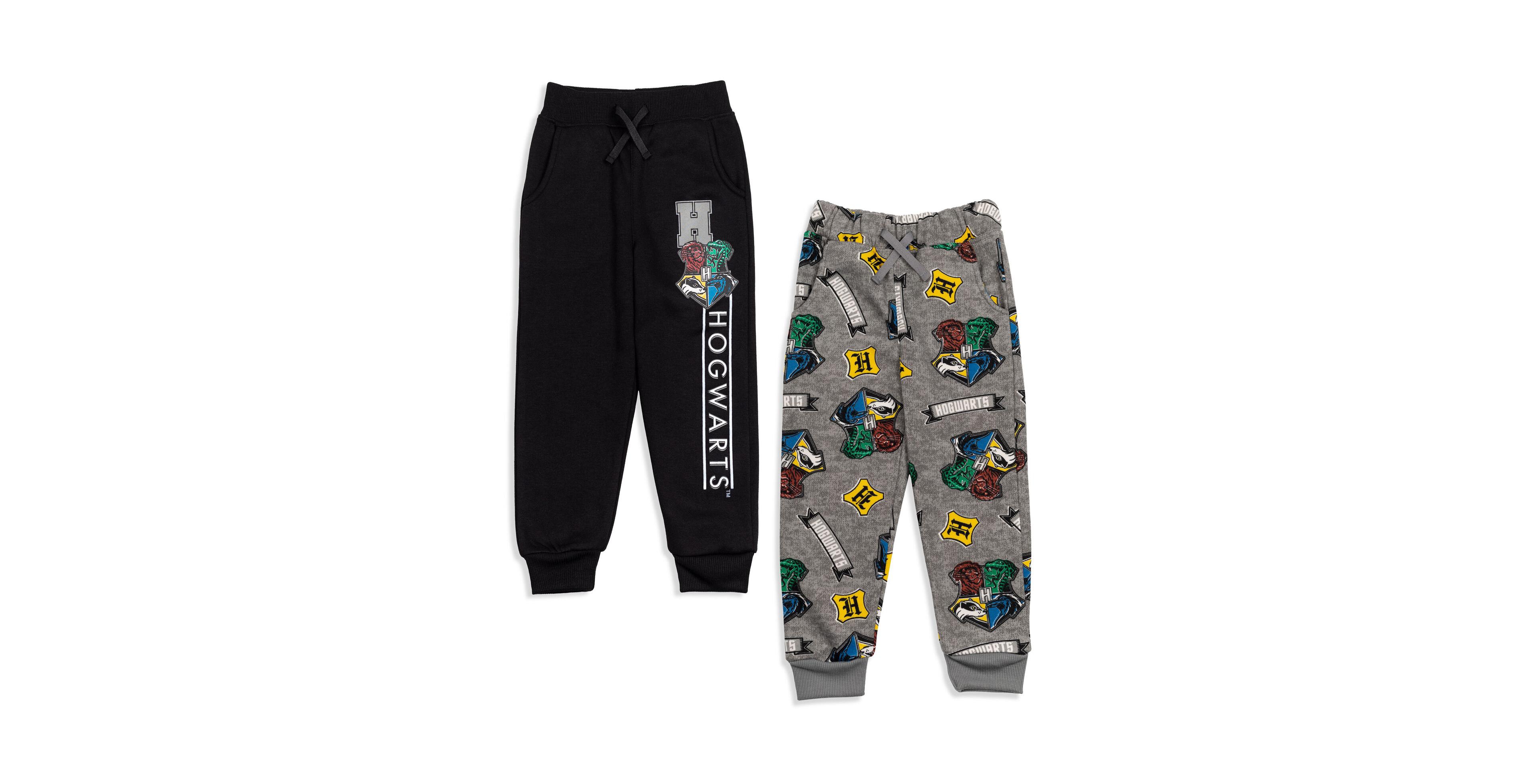 Harry Potter Gryffindor Slytherin Hufflepuff Ravenclaw Fleece 2 Pack Jogger Pants Toddler to Big Kid