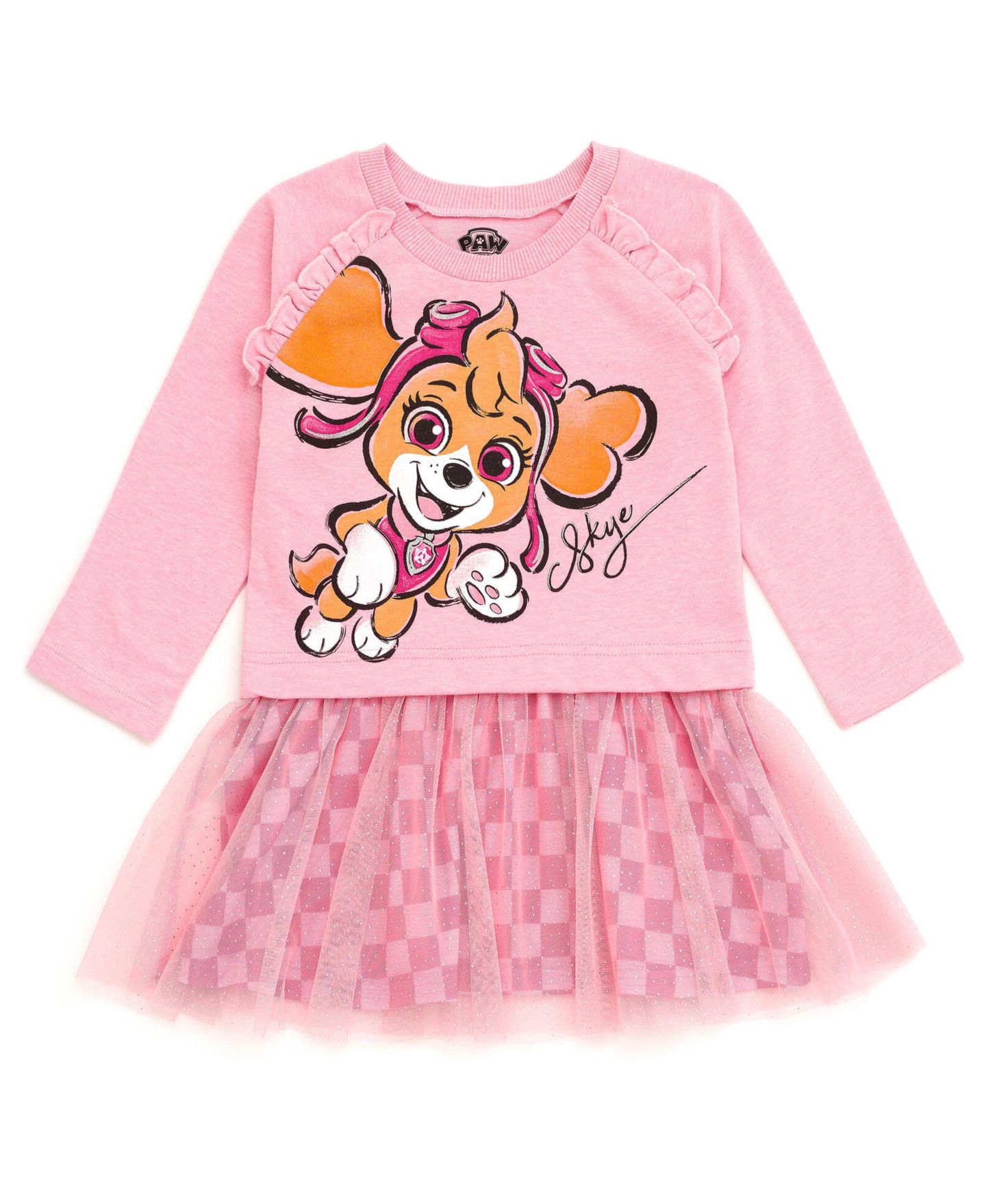 Платье Paw Patrol Skye Glitter Tutu Dress для девочек-малышей, цвет: Розовый — фото 1