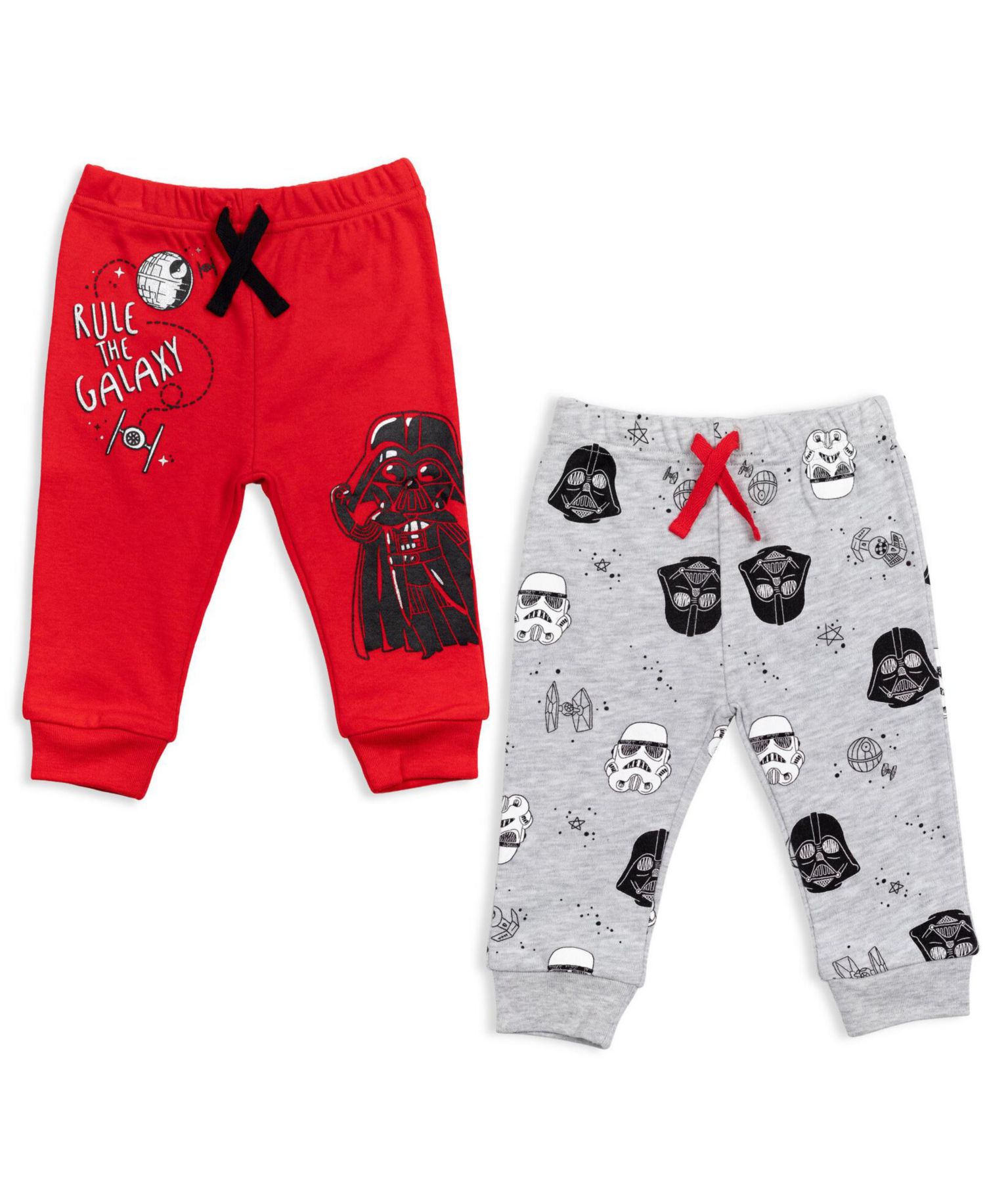 Baby Boys Darth Vader Stormtrooper C-3PO Chewbacca R2-D2 Yoda 2 Pack Jogger Pants Newborn to