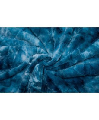 Premium Wolf Faux Fur & Sherpa Minky Reversible Blanket, Throw