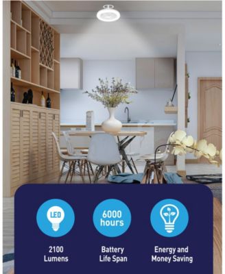 Socket Air 10.1 in. LED Color Changing Indoor White Ceiling Fan with Remote