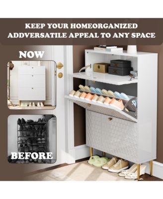 24 Pair MDF Shoe Cabinet