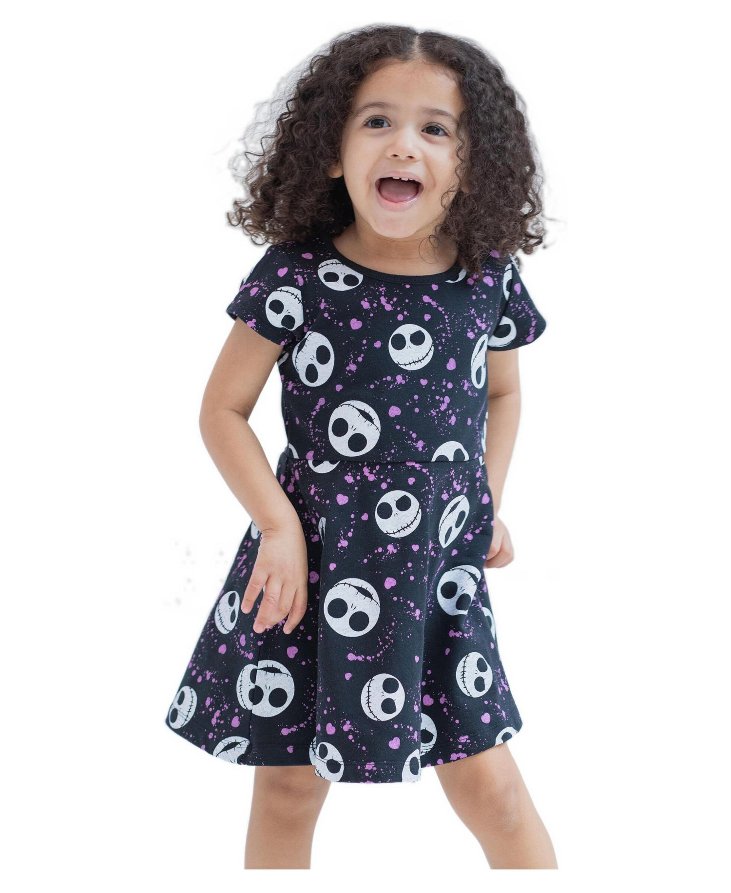 Toddler Girls (2T-5T) Jack Skellington Skater Dress