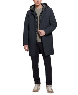 Men's Colin Raincoat with Removable Nylon Hooded Inset