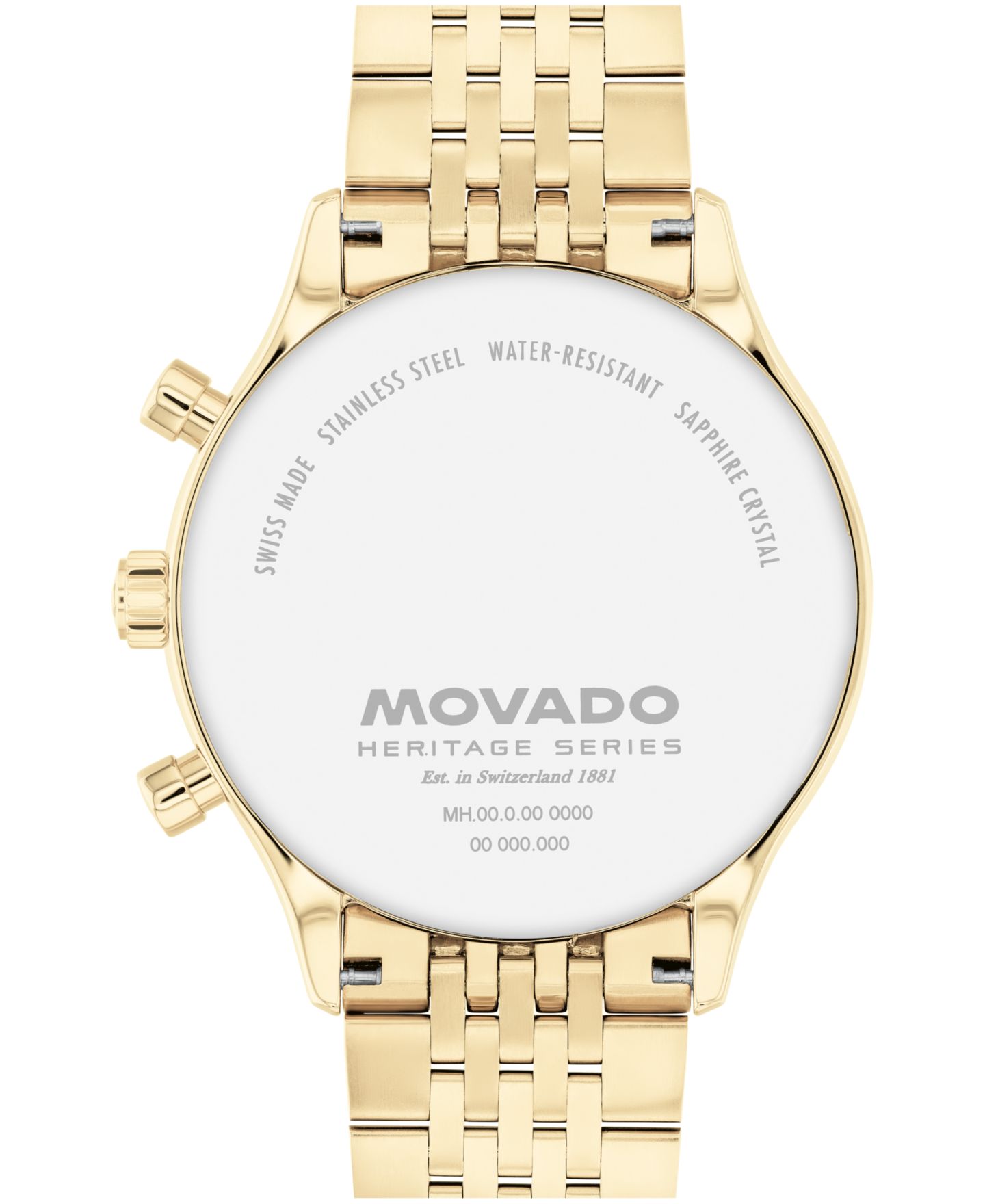 Мужские часы Movado Calendoplan Swiss Quartz Chrono Ionic Plated Light Gold Steel Watch 43mm — фото 3
