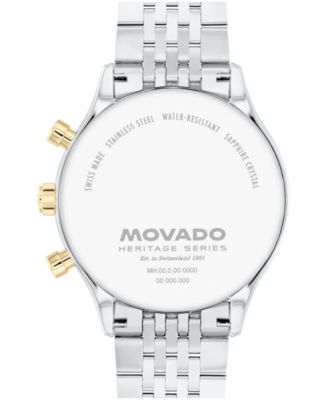 Men's Calendoplan Swiss Quartz Chrono Two-Tone Stainless Steel Watch 43MM