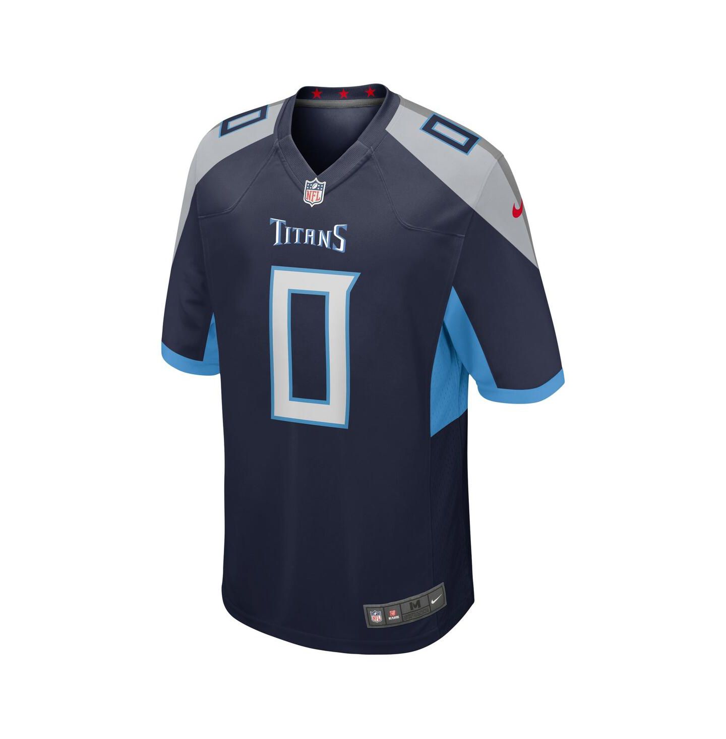 Мужской топ Nike Calvin Ridley Navy Tennessee Titans Game Player Jersey — фото 2