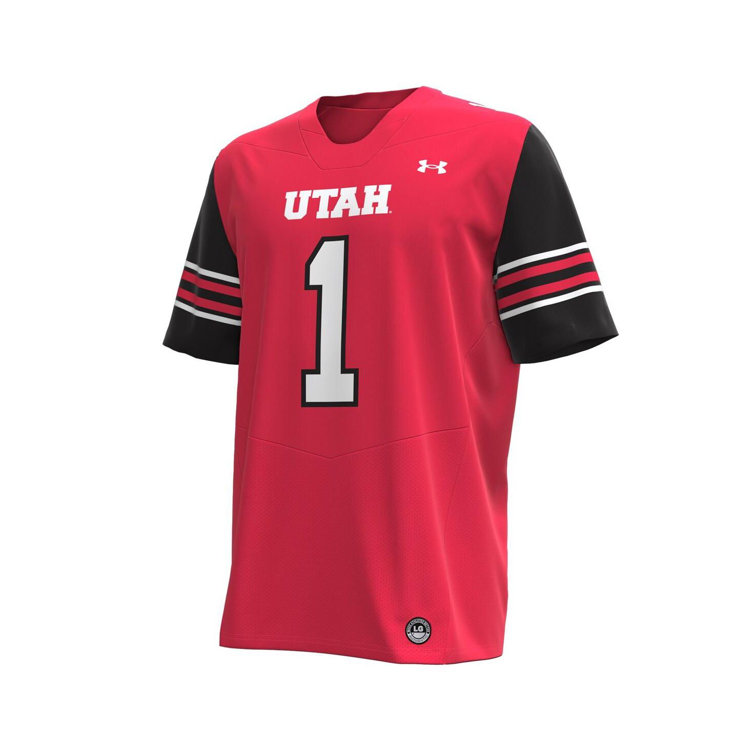 Мужской топ Under Armour #1Utah Utes Replica Football Jersey, цвет: Красный — фото 3