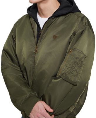 Men's John Bomber Jacket with Removable Hooded Inset