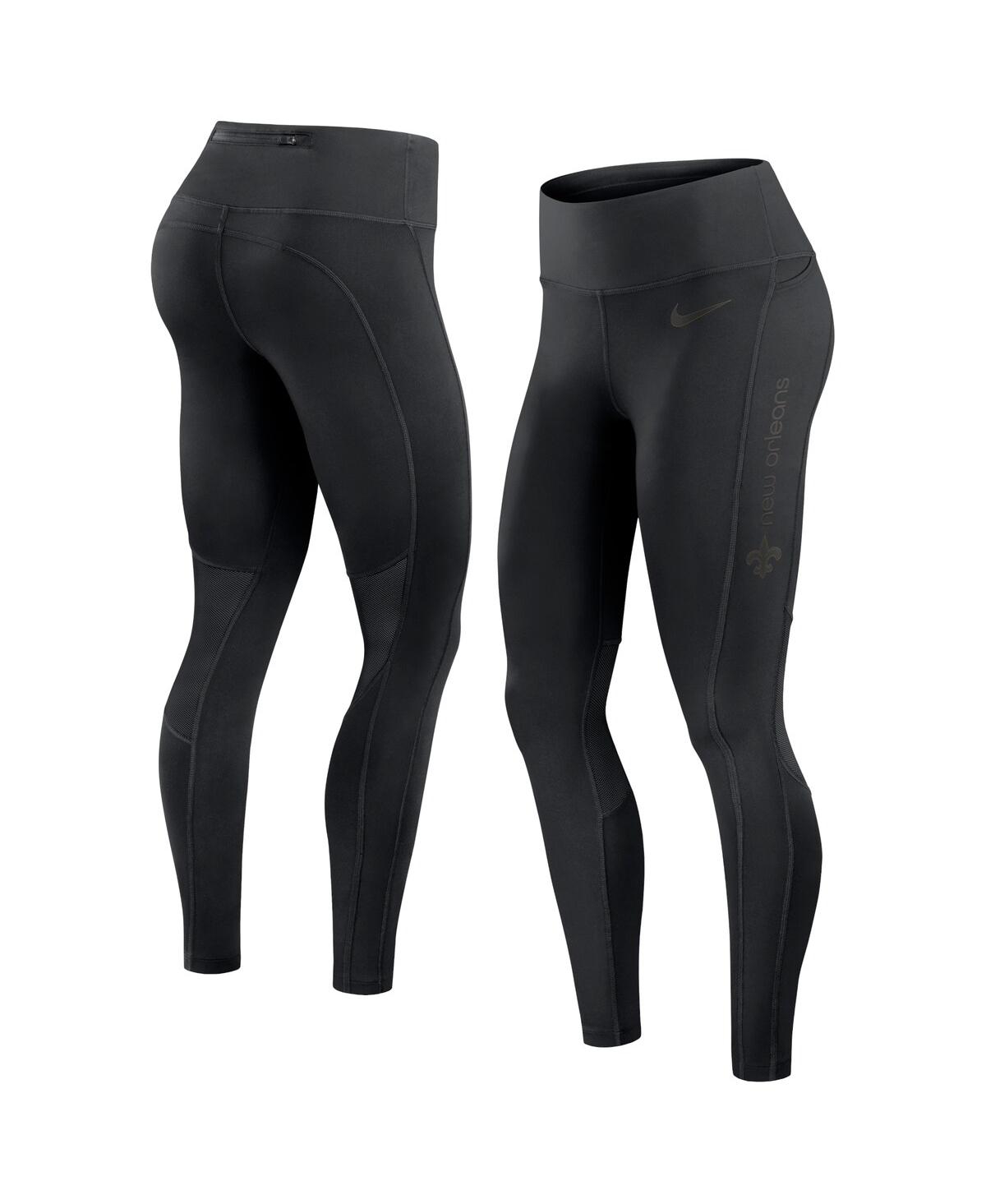 Shop Nike Women's Black New Orleans Saints Performance Leggings