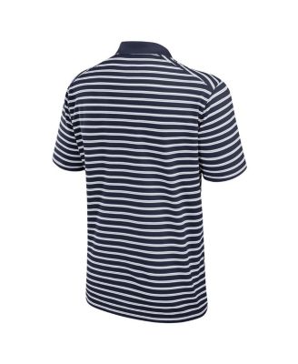 Men's Navy/White Penn State Nittany Lions Primetime Victory Striped Performance Polo